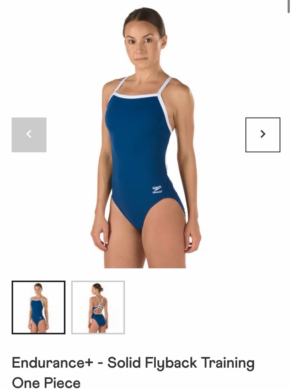 Speedo Blue One-Piece Flyback Training Swimsuit